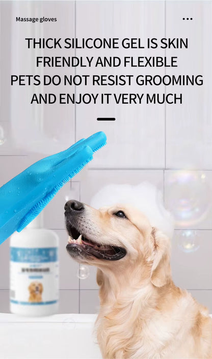 Wholesale Multi-Functional Eco-Friendly Silicone Cleaning Gloves Dog and Cat Bathing Hair Washing Gloves for Bathroom Use
