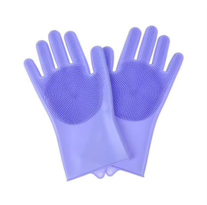 Wholesale Multi-Functional Eco-Friendly Silicone Cleaning Gloves Dog and Cat Bathing Hair Washing Gloves for Bathroom Use