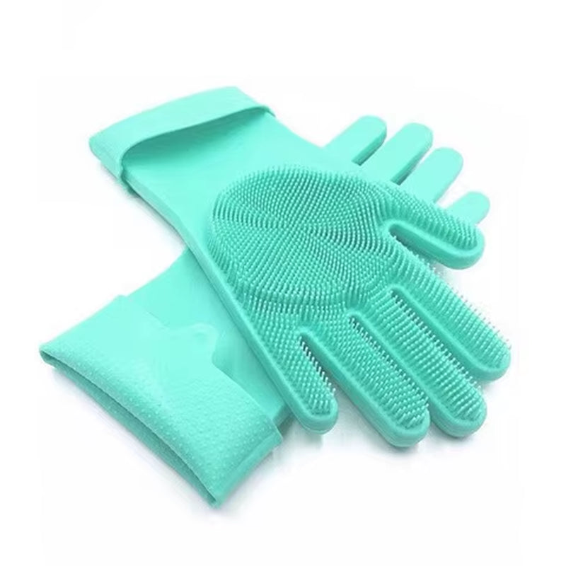 Wholesale Multi-Functional Eco-Friendly Silicone Cleaning Gloves Dog and Cat Bathing Hair Washing Gloves for Bathroom Use