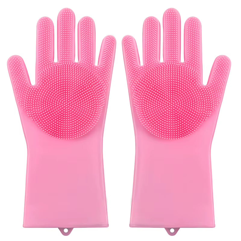 Wholesale Multi-Functional Eco-Friendly Silicone Cleaning Gloves Dog and Cat Bathing Hair Washing Gloves for Bathroom Use